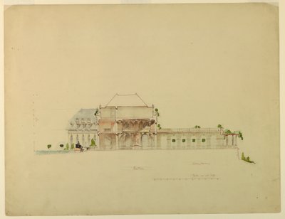 Study for the Clubhouse of the Golf Club of Newport by Whitney Warren
